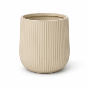 Black & Beige Rib High Quality Plastic Pots